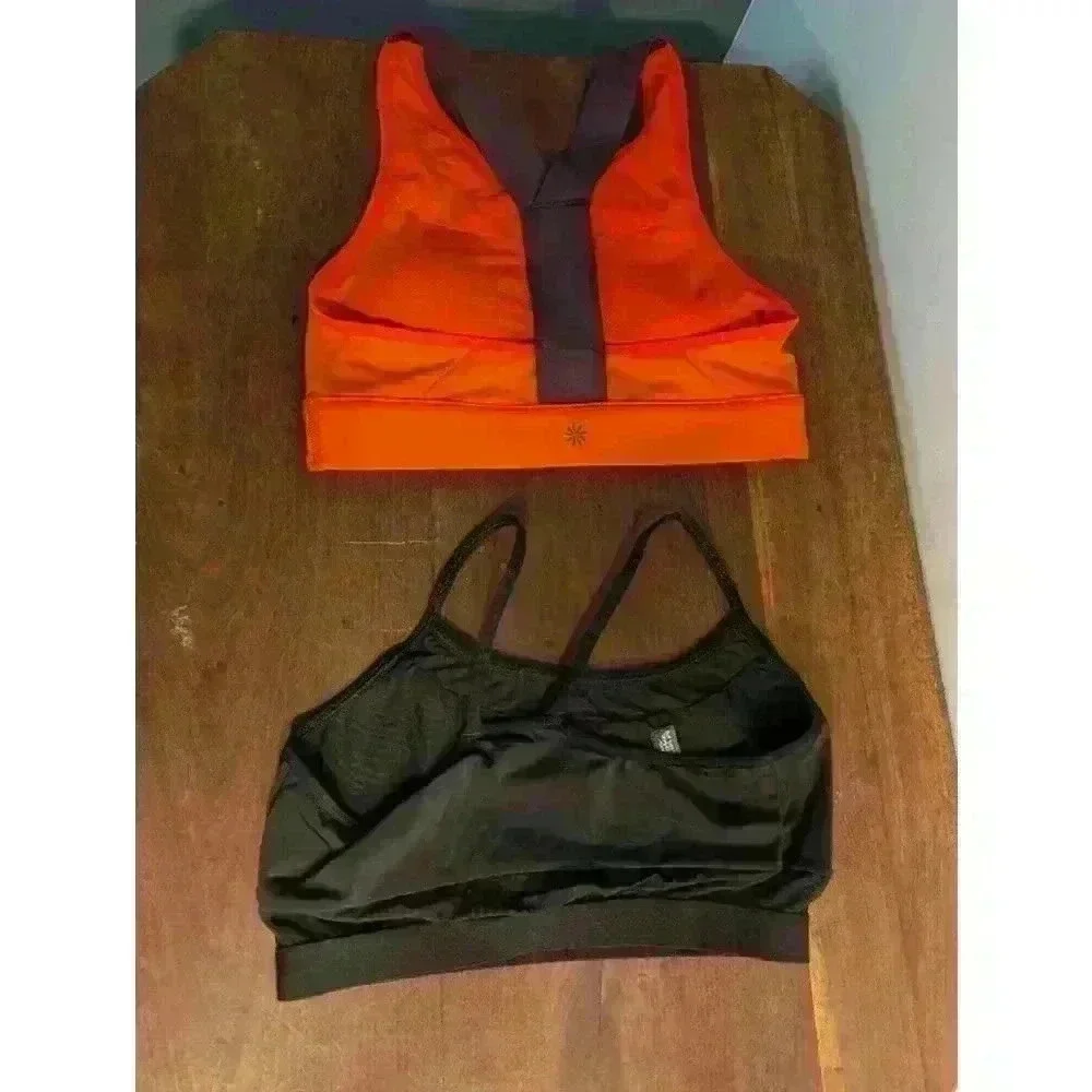 Women's Athleta Sports Bra XS Orange Purple and Victoria sport bra black small - Picture 2 of 8
